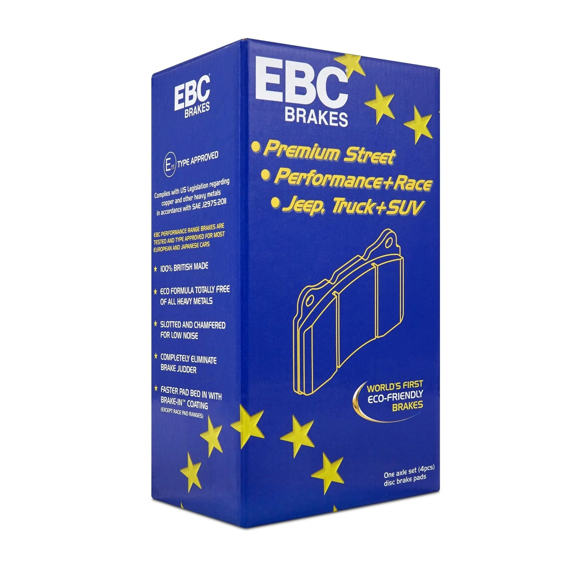 Abarth 500/595/695 YellowStuff EBC Brakes Front Brake Pads - Image 2