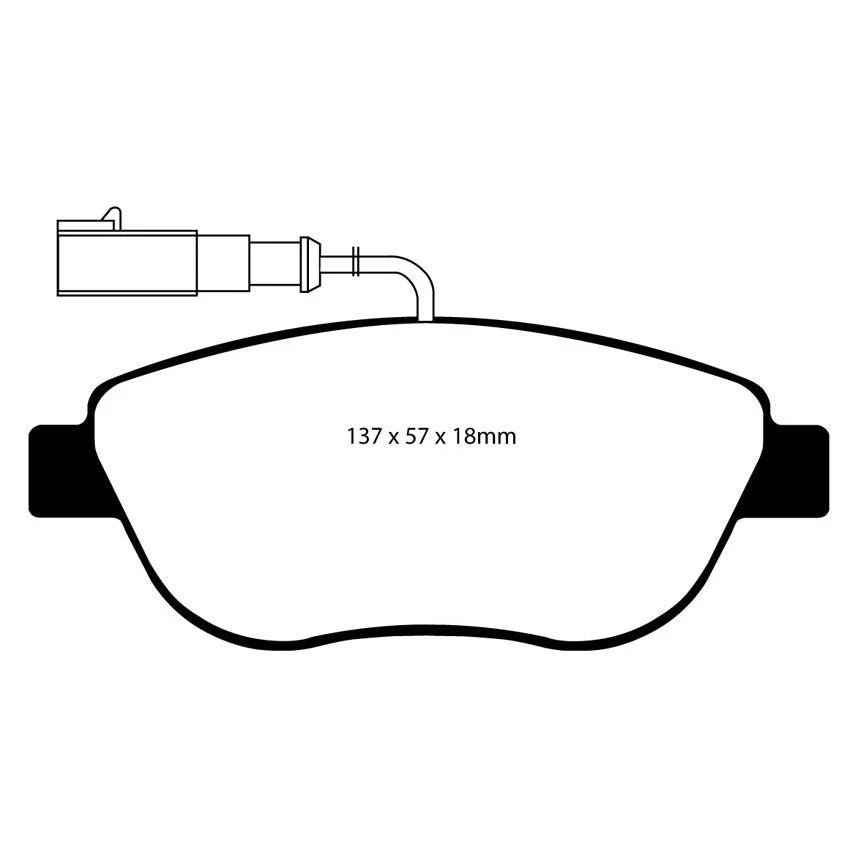 Abarth 500/595/695 YellowStuff EBC Brakes Front Brake Pads - Image 3