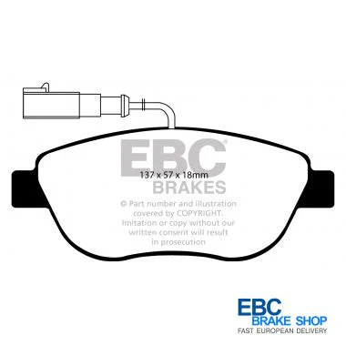 Abarth 500 Esseesse EBC Yellowstuff Front Brake Pads