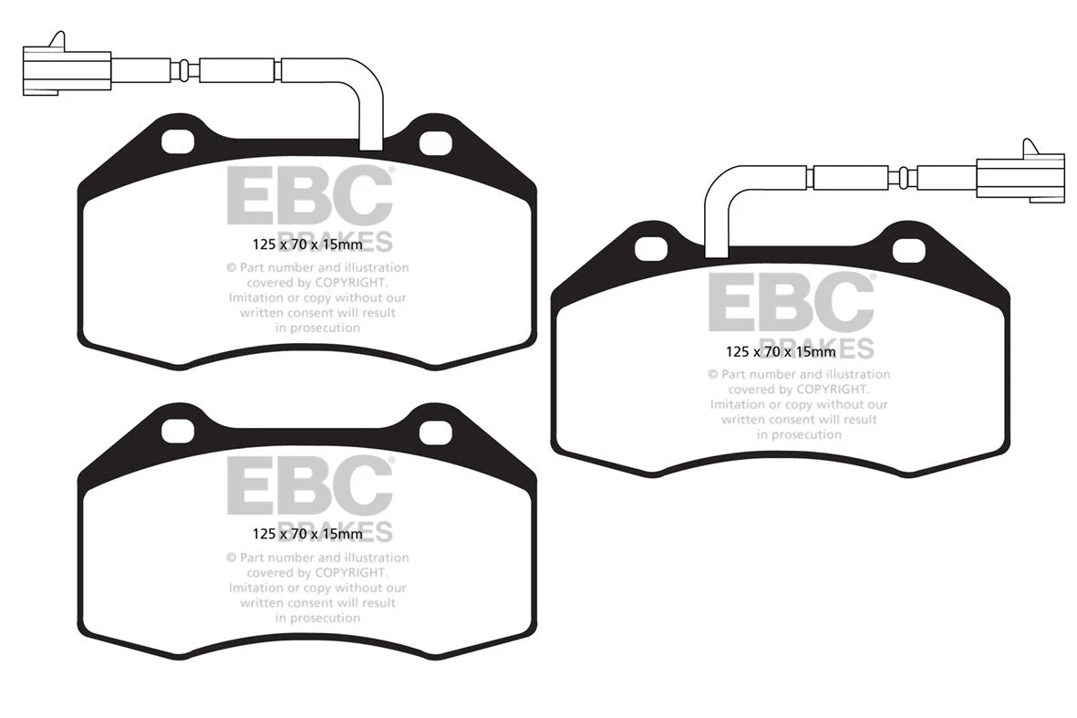 Abarth Grande Punto / Evo EBC Front Yellowstuff Brake Pads - Image 3