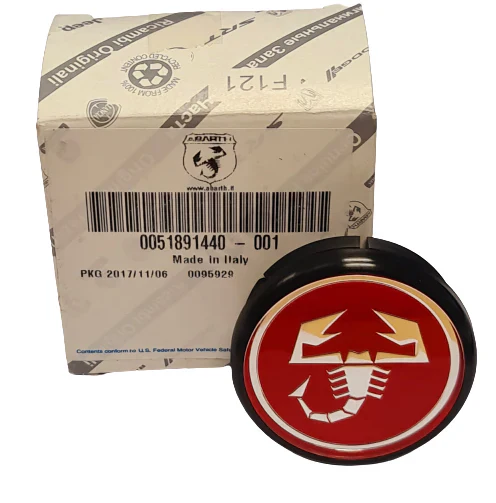 Genuine Abarth Centre Cap, Red - 500 Tributo Ferrari - Image 4