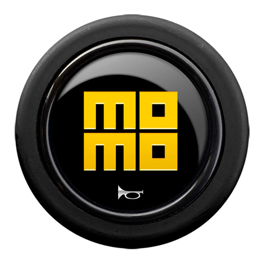 Momo Standard 2 Contact Horn Button - Momo Heritage Gloss Black/Yellow