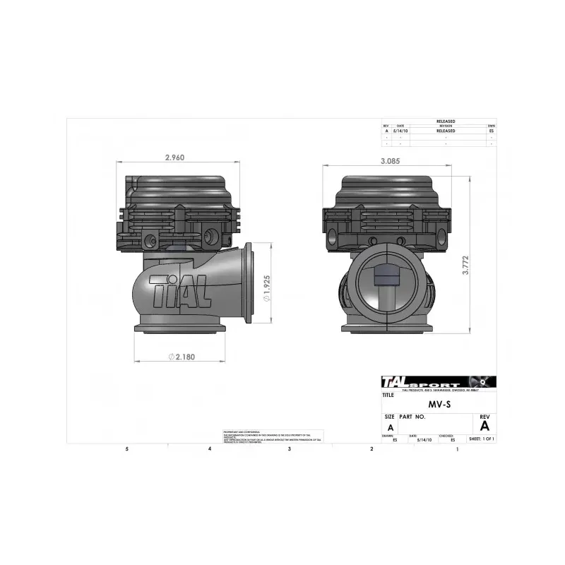 Tial MV-S External Wastegate 38 MM - Image 2